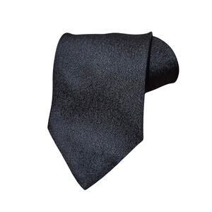 Fratelli 100% Silk Handmade In Italy Black Textured Necktie